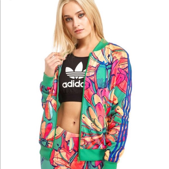 adidas supergirl track jacket white